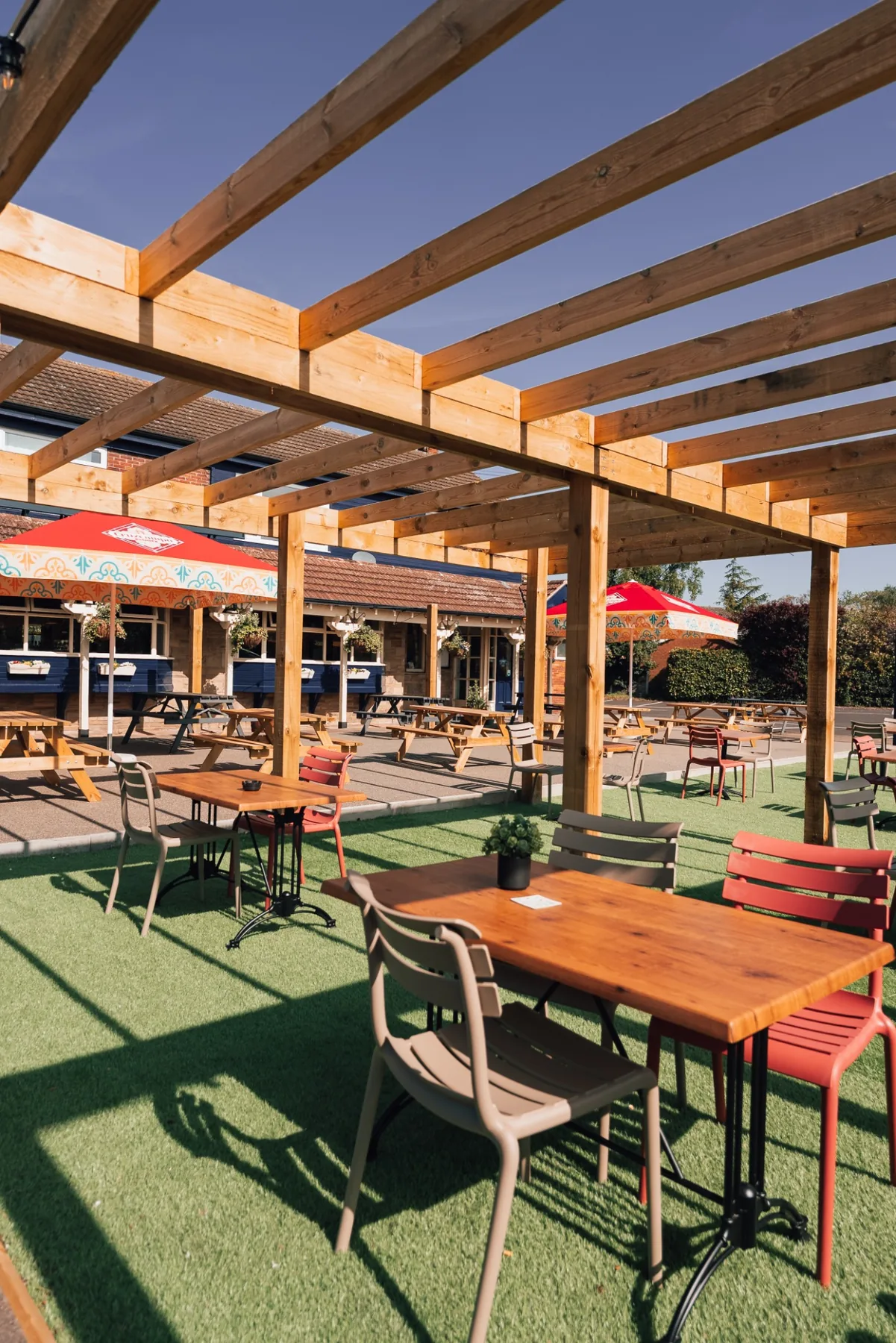 Covered beer garden at The Hatfield Chace
